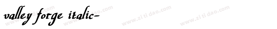 valley forge italic字体转换
